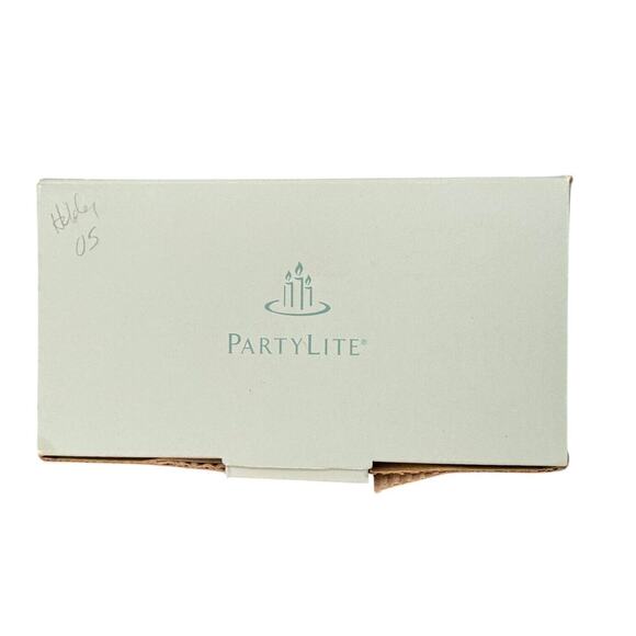 Partylite Retro Style Votive Pair Clear Glass Circle Design Candle Holders P8347 - Picture 7 of 7